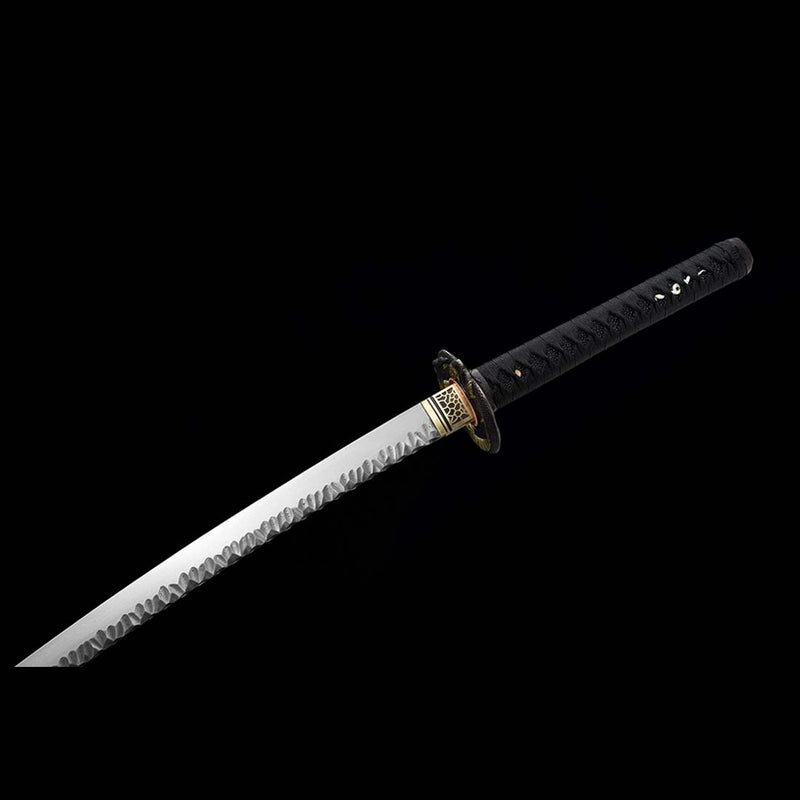 Gefaltetes Stahlschwert mit Schlangenmuster, japanisches Katana-Schwert mit Schlangenzubehör 