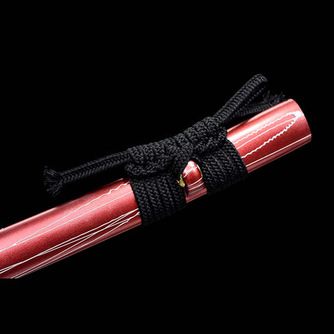 Handmade Japanese Samurai Katana, Naraka Bladepoint Folded Steel Buling Full Tang Blade Pure Copper Carving Fitting-COOLKATANA-QQ-0243-U