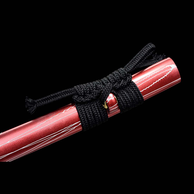 Naraka Bladepoint gefalteter Stahl Buling Full Tang Japanisches Samurai-Katana mit Kupferschnitzbeschlag 