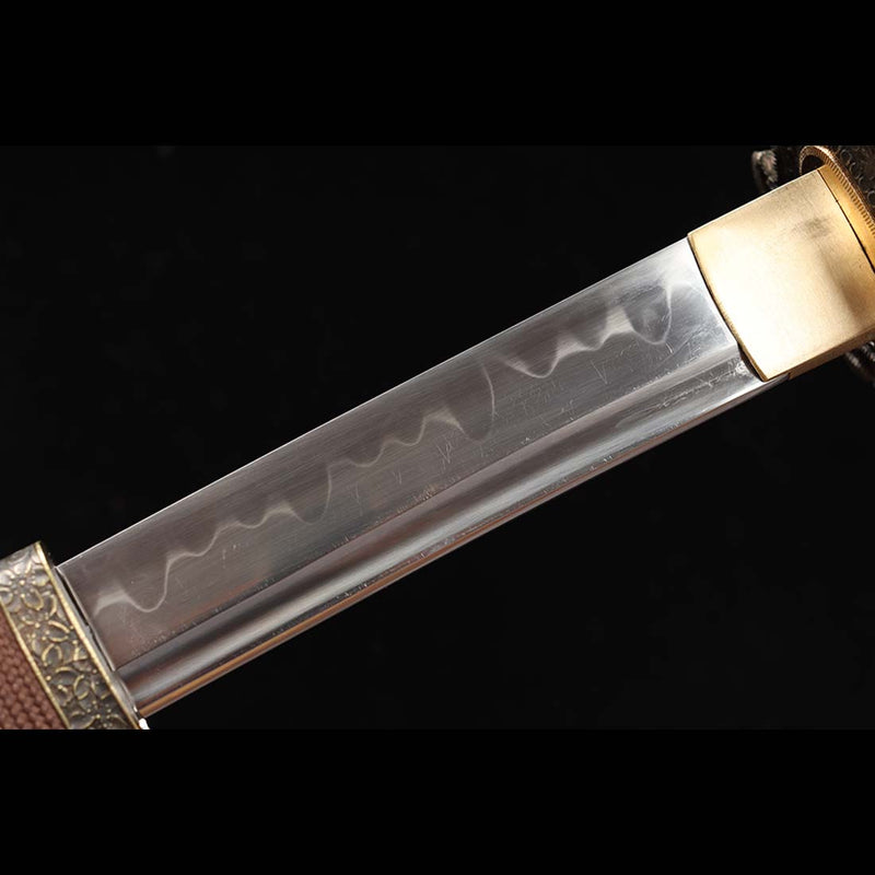 Oda Nobunaga Sword Replica with Cypress Saya, T10 Steel Japanese Tachi Sword 