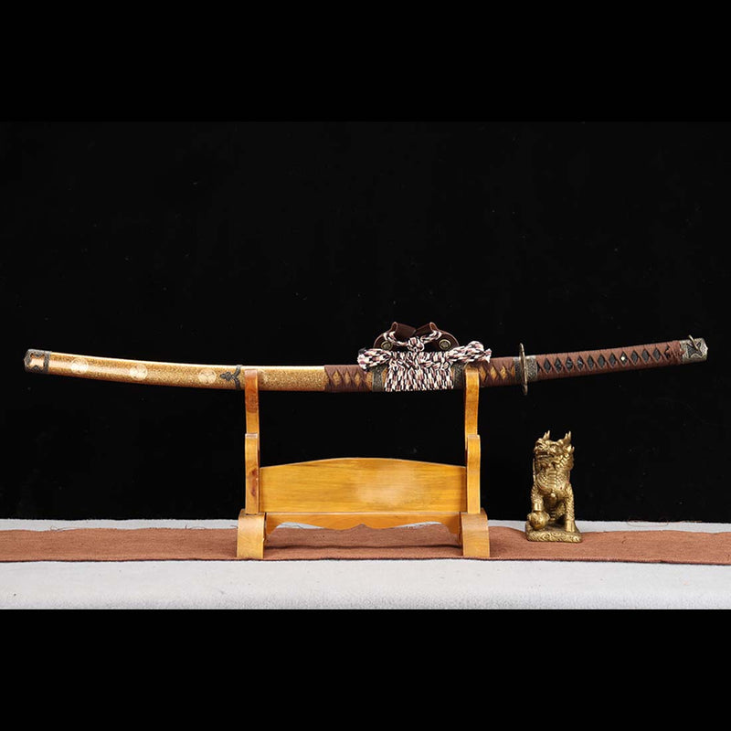 Oda Nobunaga Sword Replica with Cypress Saya, T10 Steel Japanese Tachi Sword 