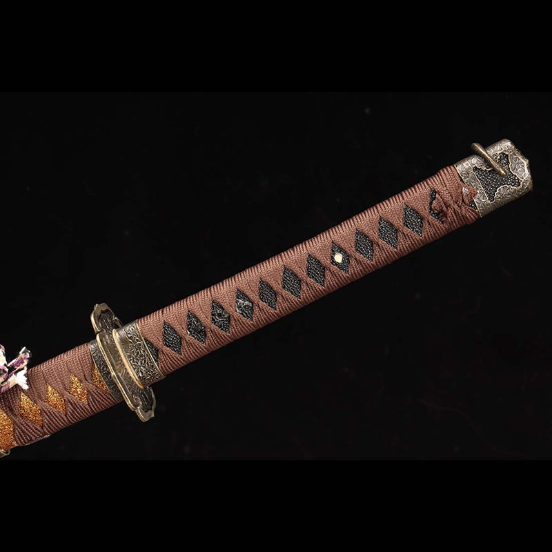 Oda Nobunaga Sword Replica with Cypress Saya, T10 Steel Japanese Tachi Sword 