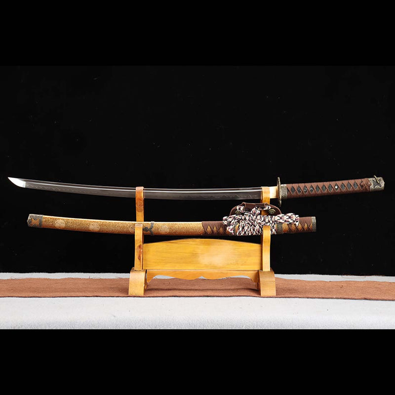 Oda Nobunaga Sword Replica with Cypress Saya, T10 Steel Japanese Tachi Sword 