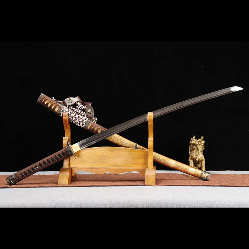Oda Nobunaga Sword Replica with Cypress Saya, T10 Steel Japanese Tachi Sword 