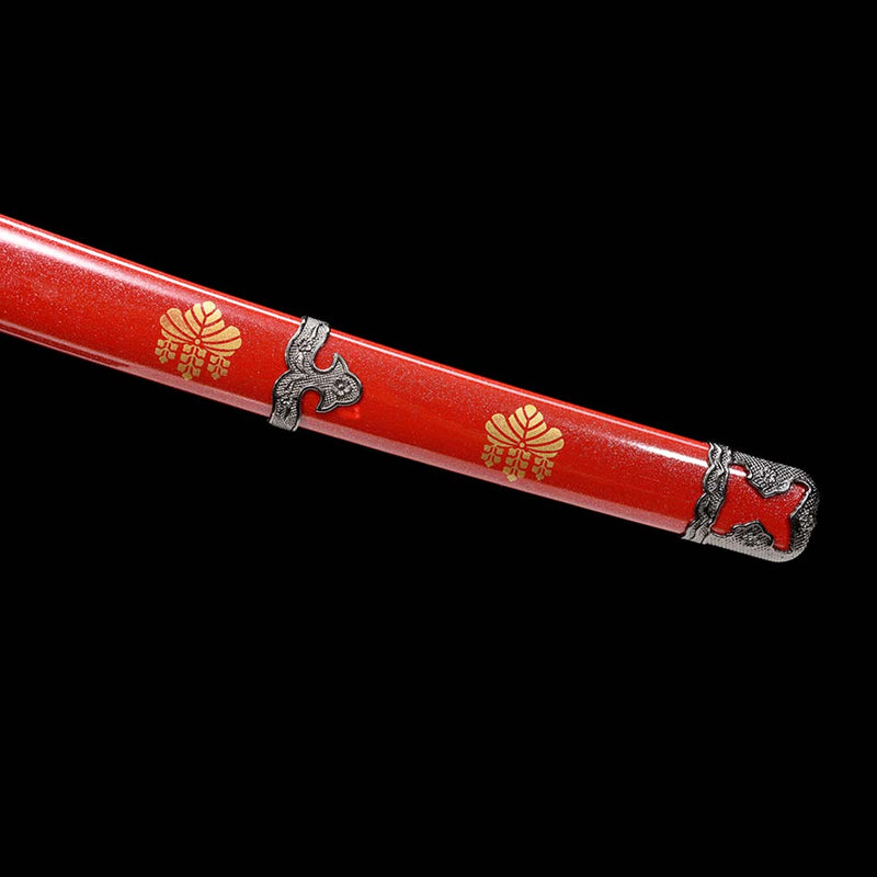 Murasakino Hantachi T10 Steel Full Tang Blade Japanese Tachi Sword with Painted Saya 