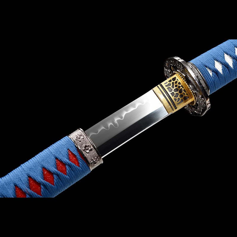 Murasakino Hantachi T10 Steel Full Tang Blade Japanese Tachi Sword with Painted Saya 