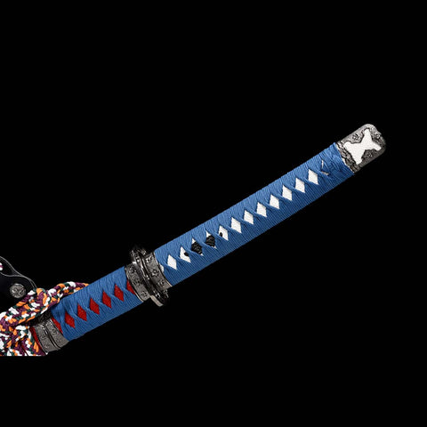 Handmade Japanese Tachi Sword, Murasakino Hantachi T10 Steel Full Tang Blade Painted Saya-COOLKATANA-QQ-0224-U