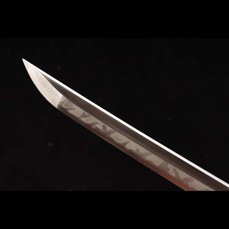 Replik des Ronin-Schwerts, japanisches Shirasaya-Schwert aus 1095 Kohlenstoffstahl mit vollem Erl 