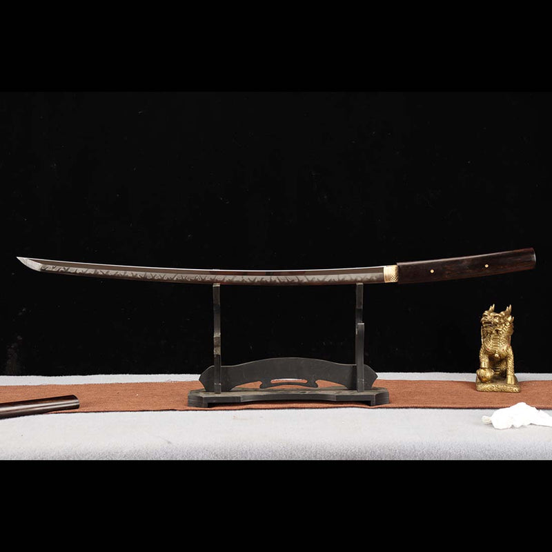 Replik des Ronin-Schwerts, japanisches Shirasaya-Schwert aus 1095 Kohlenstoffstahl mit vollem Erl 