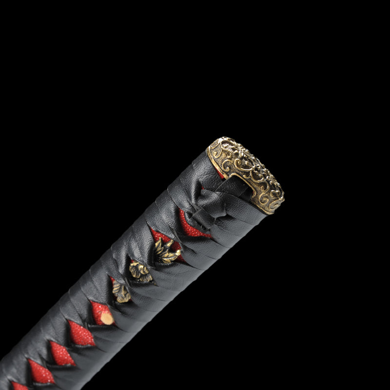 Handgefertigtes japanisches Wakizashi-Schwert 1095 Kohlenstoffstahl Starker Vollerl - COOLKATANA 