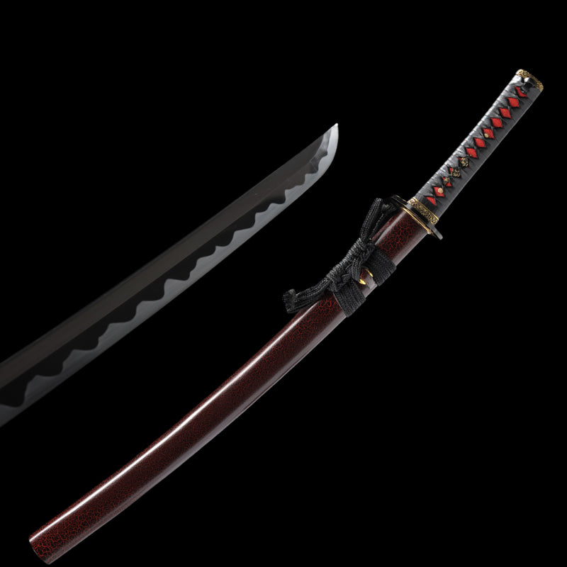 Handgefertigtes japanisches Wakizashi-Schwert 1095 Kohlenstoffstahl Starker Vollerl - COOLKATANA 