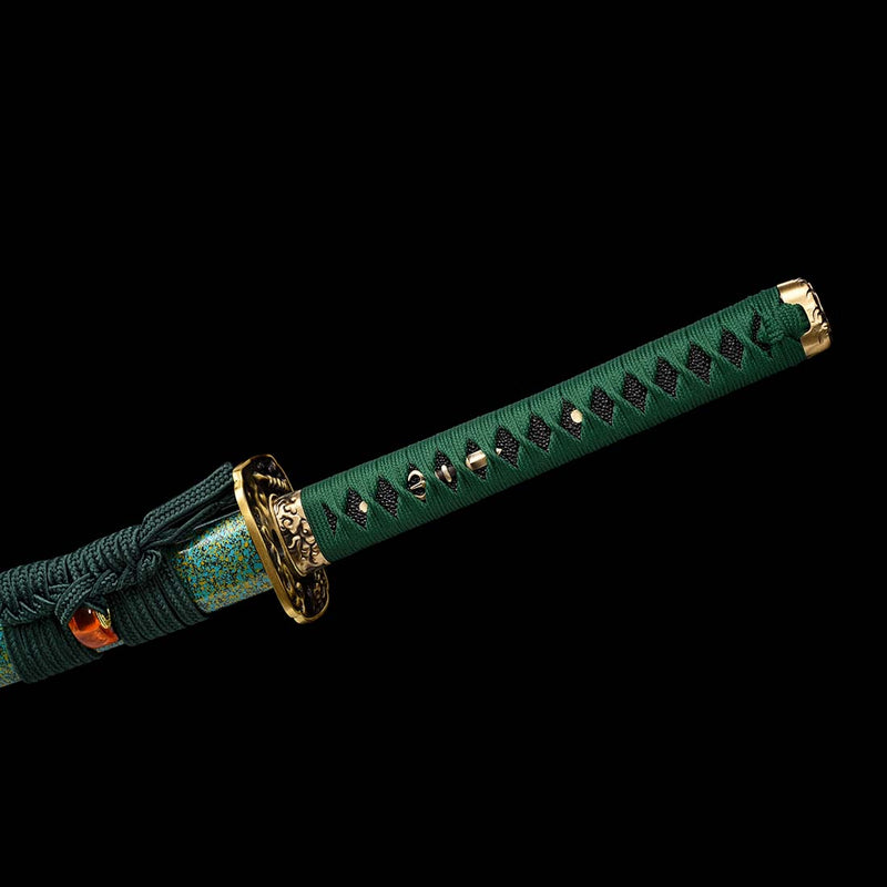 Sanctuary Blade 1060 Carbon Steel Katana Sword with Green Saya 