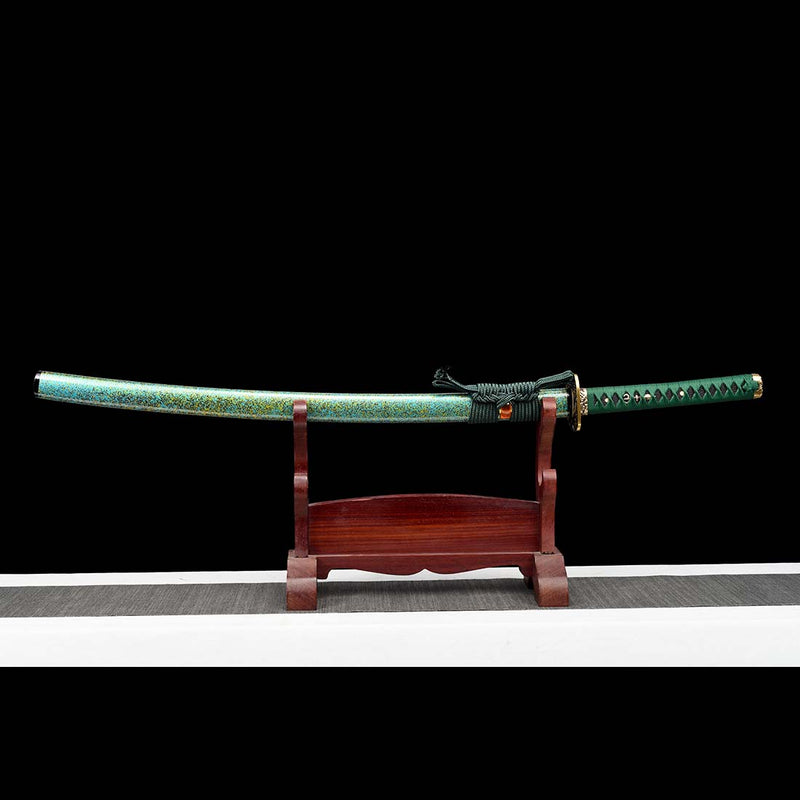 Sanctuary Blade 1060 Carbon Steel Katana Sword with Green Saya 