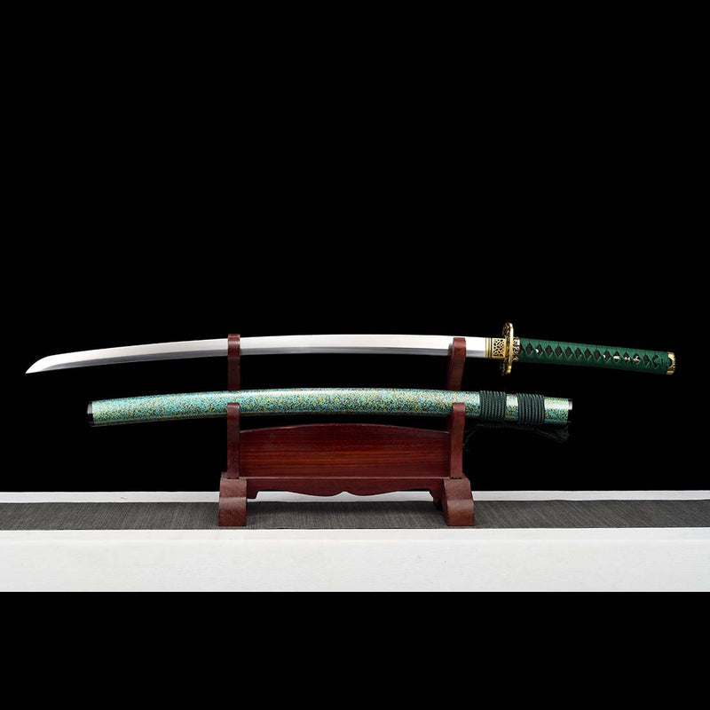 Sanctuary Blade 1060 Carbon Steel Katana Sword with Green Saya 
