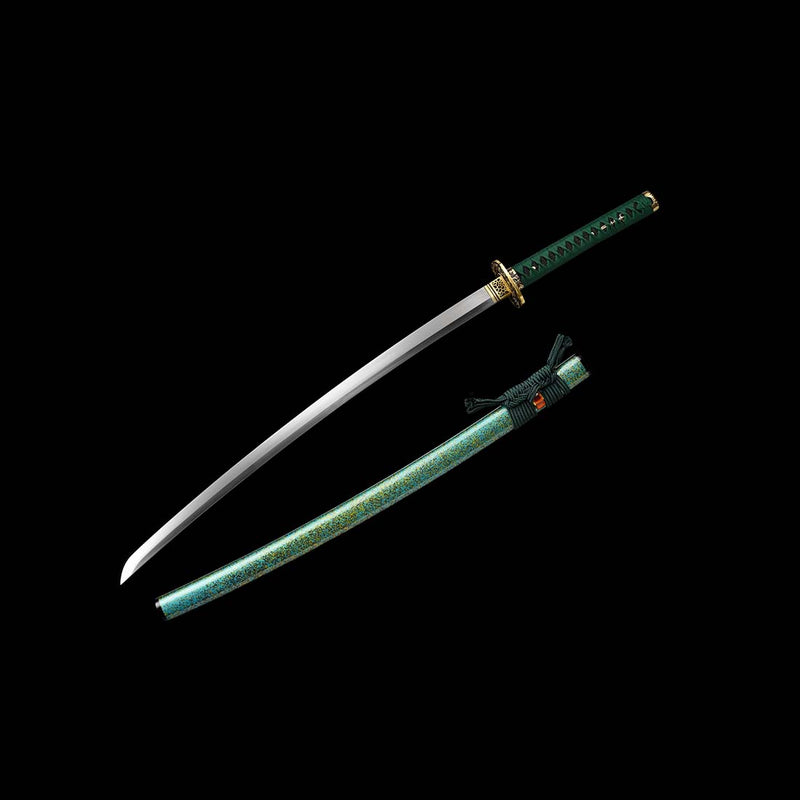 Sanctuary Blade 1060 Carbon Steel Katana Sword with Green Saya 