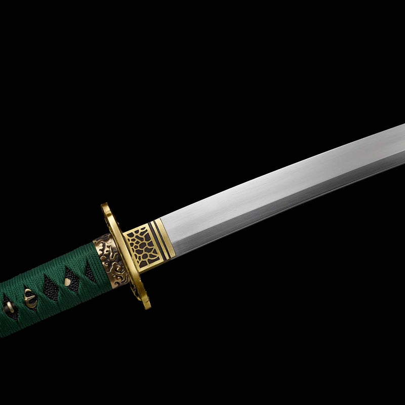 Sanctuary Blade 1060 Carbon Steel Katana Sword with Green Saya 