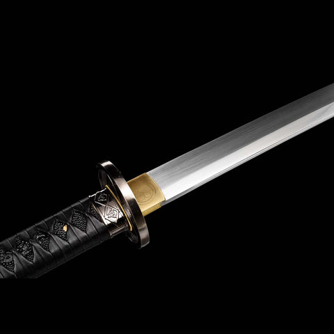Handmade The Walking Dead Michonne Katana 1060 Carbon Steel Full Tang Blade Black Saya-COOLKATANA-QQ-0124-U