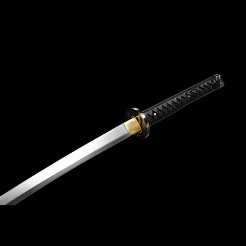 Handmade The Walking Dead Michonne Katana 1060 Carbon Steel Full Tang Blade Black Saya-COOLKATANA-QQ-0124-U