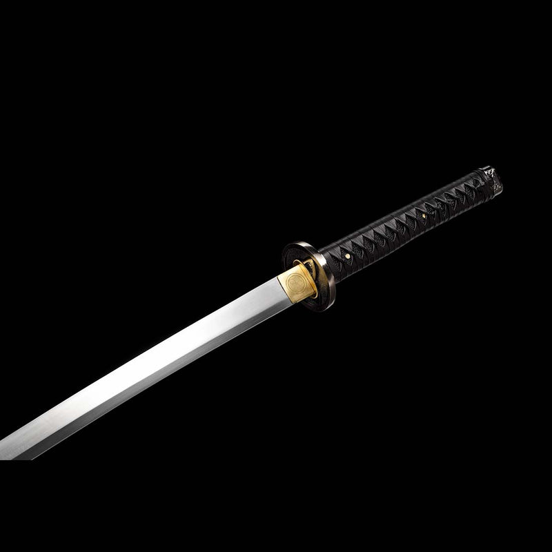 The Walking Dead Michonne Katana พร้อม Hamon Black Saya และใบมีดเหล็กกล้าคาร์บอน 1060 