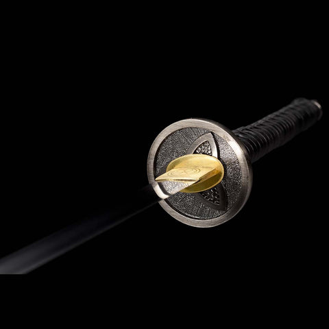 Handmade The Walking Dead Michonne Katana 1060 Carbon Steel Full Tang Blade Black Saya-COOLKATANA-QQ-0124-U