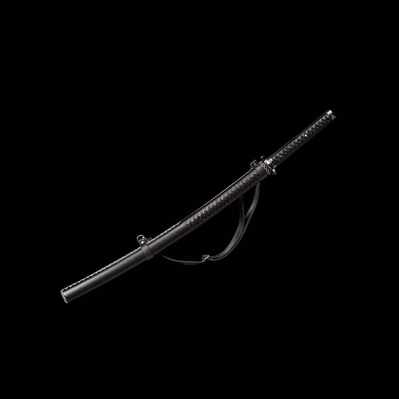 The Walking Dead Michonne Katana พร้อม Hamon Black Saya และใบมีดเหล็กกล้าคาร์บอน 1060 