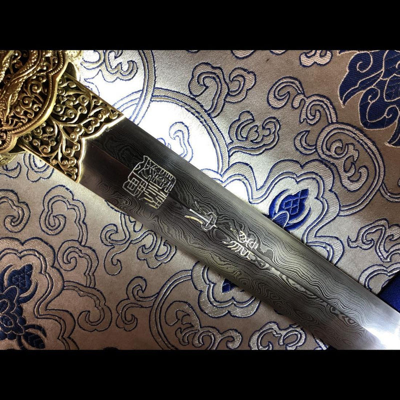 Handmade Chinese Sword Flying Dragon Sword(Chief level) Folded Steel F 