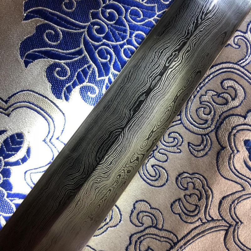 Handmade Chinese Sword Fire Dragon Sword Folded steel Blade Finely Pol 