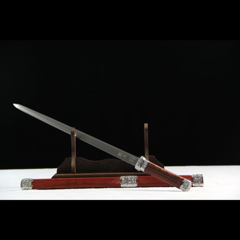 Handmade Chinese Sword Broken Jade Sword Goatxu Jian Folded Steel Eigh 