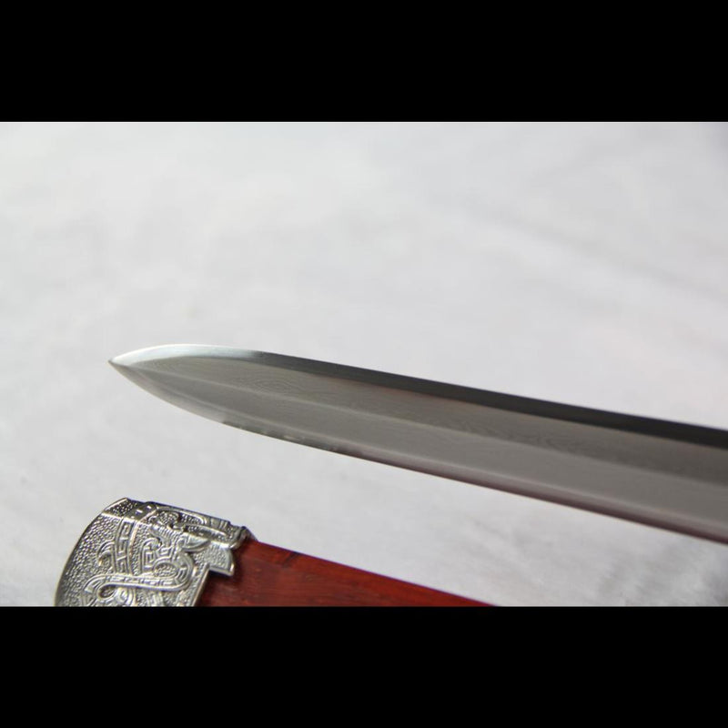 Handmade Chinese Sword Broken Jade Sword Goatxu Jian Folded Steel Eigh 