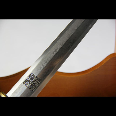 Handmade Chinese Sword Mini Longquan Short Sword Folded Steel Blade Ebony Scabbard-COOLKATANA-SL-7006-U