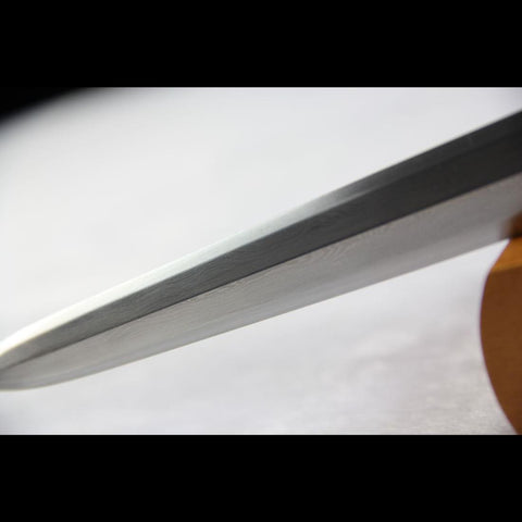 Handmade Chinese Sword Mini Longquan Short Sword Folded Steel Blade Ebony Scabbard-COOLKATANA-SL-7006-U