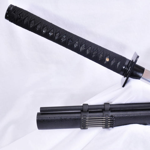 Hand Forged Japanese Ninja Sword 1095 Carbon Steel Straight Blade Ninjato With Blowing Needles-COOLKATANA-SL-1025-U