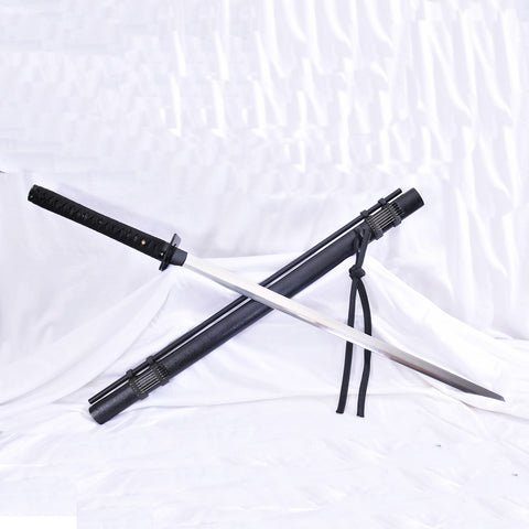 Hand Forged Japanese Ninja Sword 1095 Carbon Steel Straight Blade Ninjato With Blowing Needles-COOLKATANA-SL-1025-U