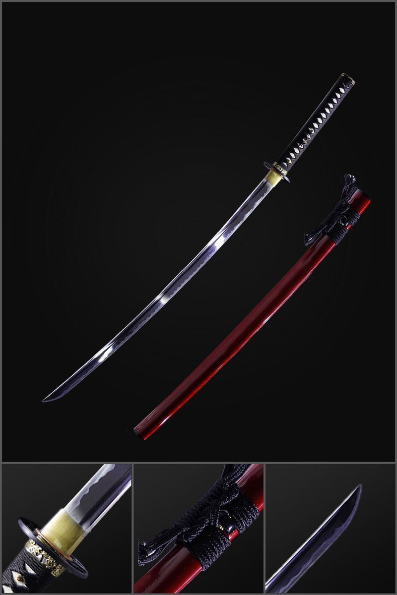 Hand Forged Japanese Samurai Katana Sword Manganese Steel Blade Oil Qu 