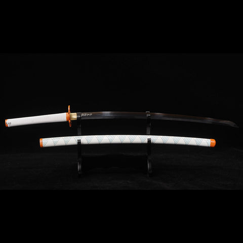 anime katana demon slayer sword kyojuro rengoku katana Nichirin Sword 1095 Steel Clay Tempered SL-1422-U COOLKATANA 1