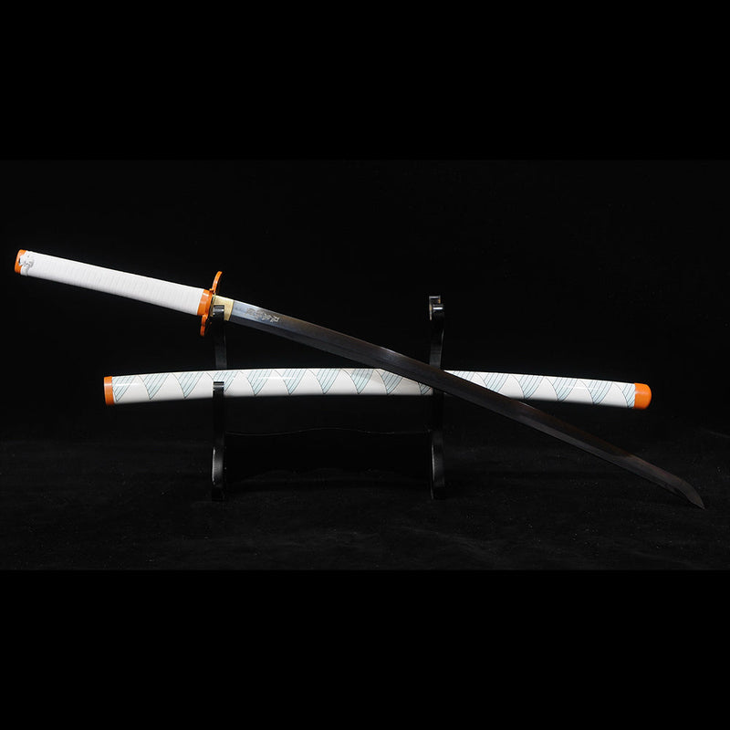 Hand Forged Anime Katana Demon Slayer Rengoku Kyojuro Nichirin Katana  