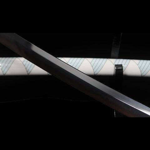 anime katana demon slayer sword kyojuro rengoku katana Nichirin Sword 1095 Steel Clay Tempered Hand Sharpening SL-1422-U COOLKATANA 7