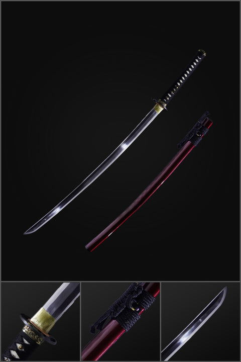 Hand Forged Japanese Samurai Katana Sword LD Steel Blade Vacuum+Cryogenic Iron Tsuba-COOLKATANA-ZS-0012-U