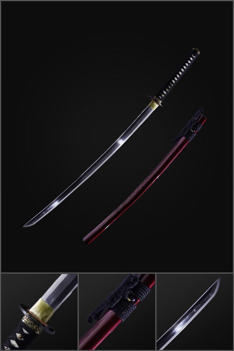 Hand Forged Japanese Samurai Katana Sword LD Steel Blade Vacuum+Cryoge 