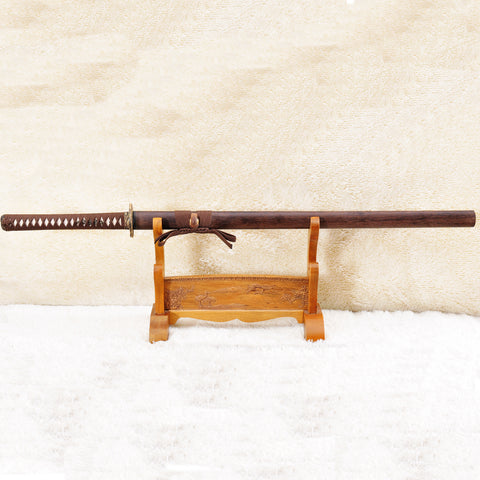 Hand Forged Japanese Ninja Chokuto Straight Blade Sword 1095 Steel Dragon Tsuba Full Tang-COOLKATANA-SL-1022-U