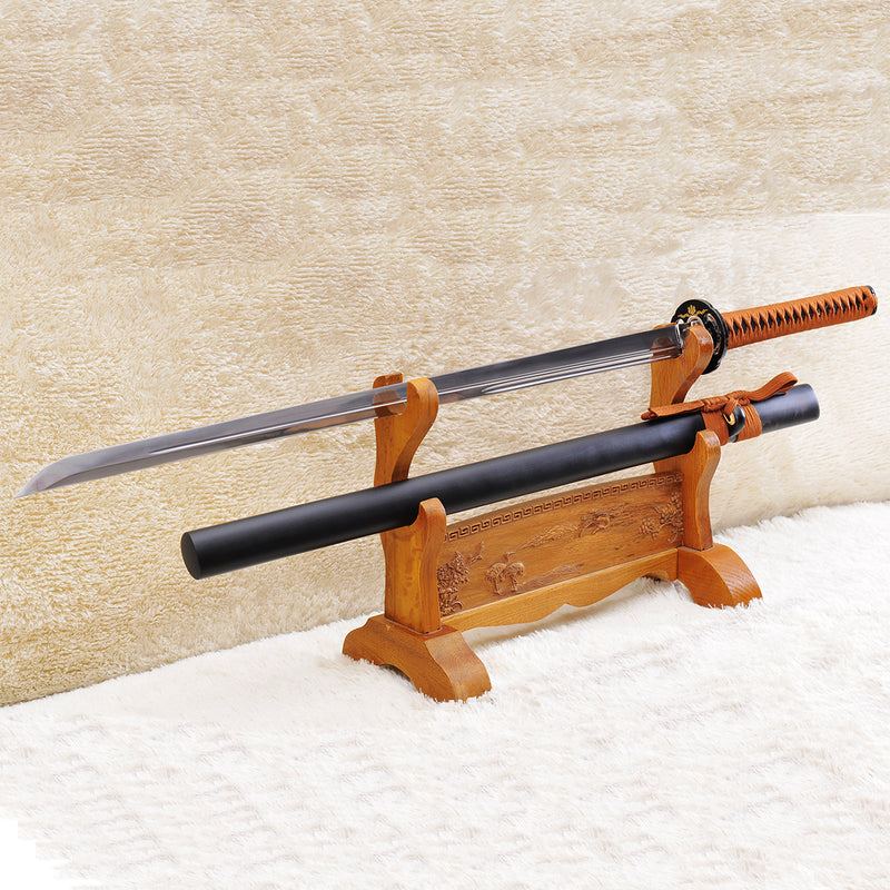 Hand Forged Japanese Ninja Sword T10 Steel Unokubi-Zukuri Stright Blad 