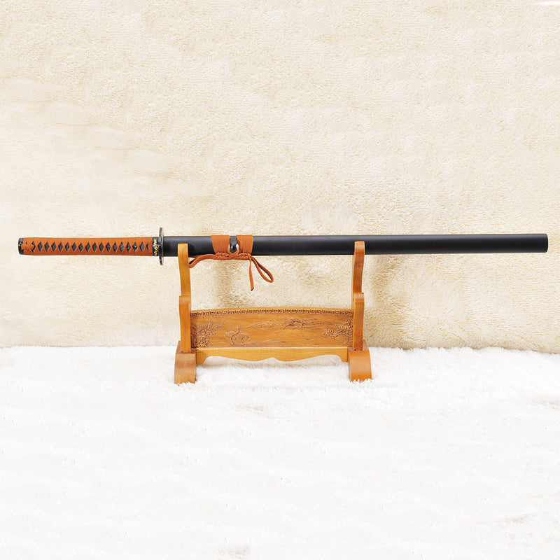 Hand Forged Japanese Ninja Sword T10 Steel Unokubi-Zukuri Stright Blad 