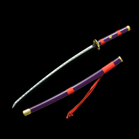 Anime sword one piece characters roronoa zoro Enma Sword 1060 Carbon Steel Green Blade SL-1423-U 18