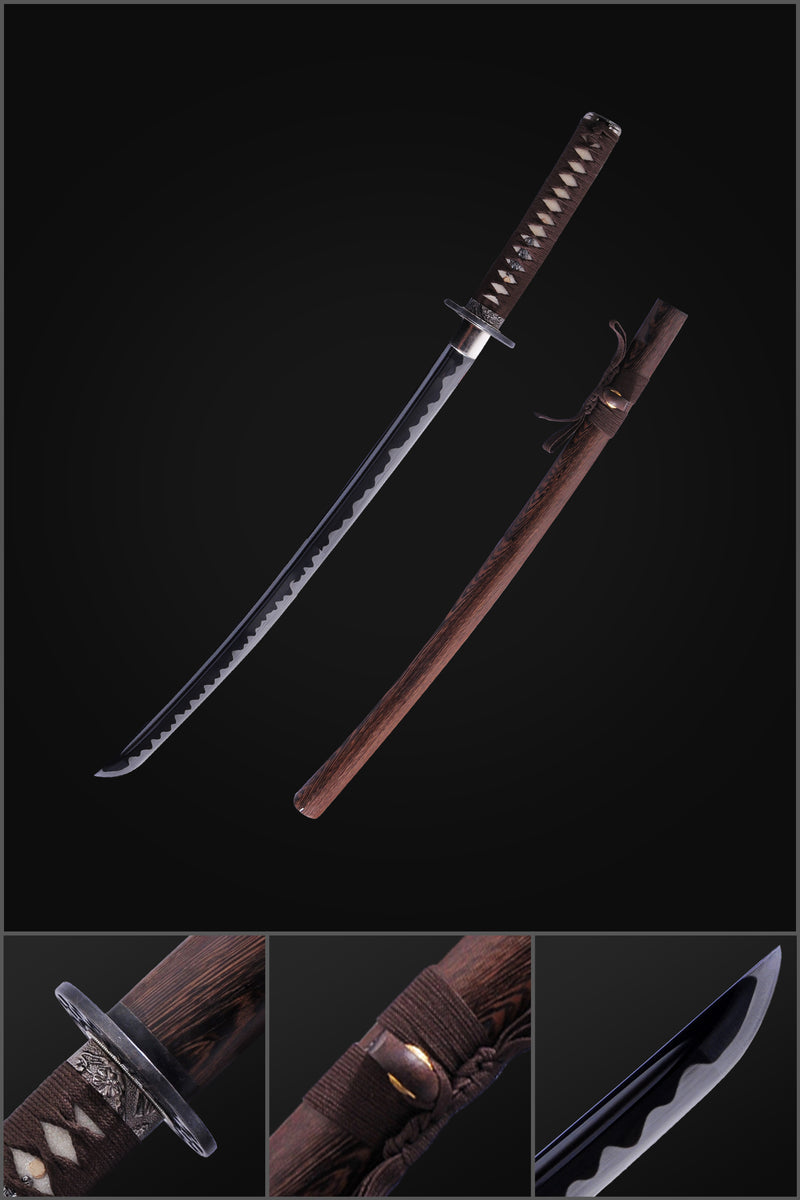 Handgeschmiedetes japanisches Daisho-Katana-Schwert, 2-teiliges Set, 1095 Kohlenstoffstahl + gefalteter Stahl - COOLKATANA 