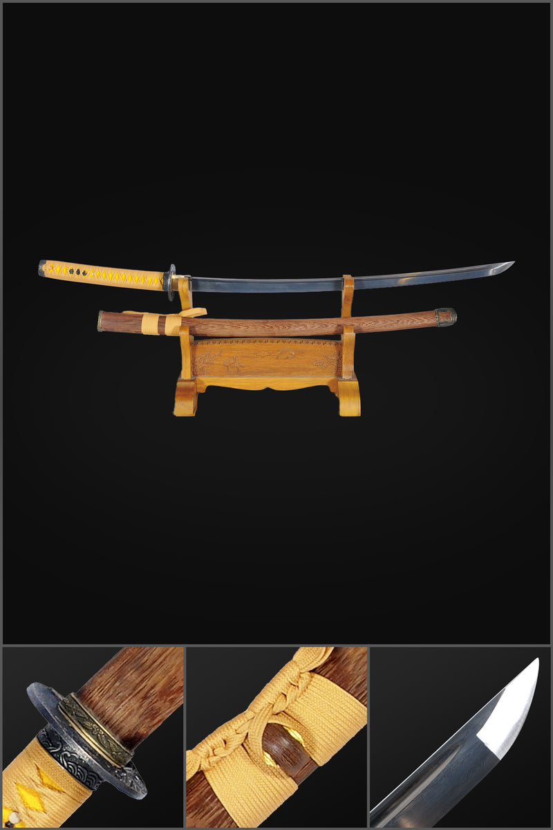 Hand Forged Japanese Samurai Katana Full Tang Folded Steel Katana Sword With Bo-Hi Battle Ready 