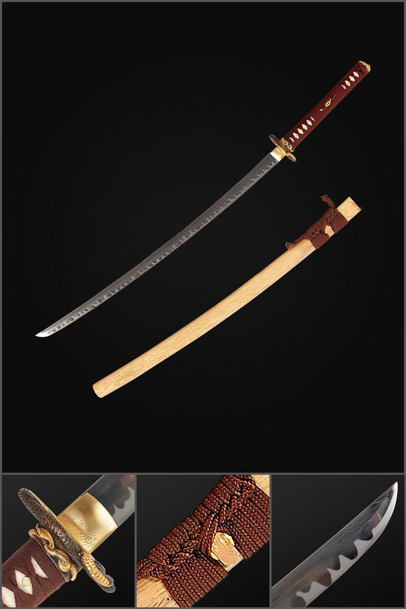 Hand Forged Japanese Samurai Katana Sword Honsanmai Shobu-Zukuri Witho 
