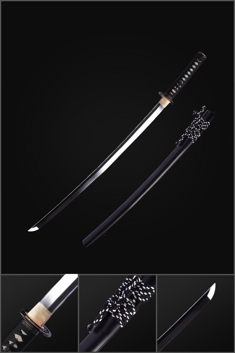 Handgeschmiedetes japanisches Samurai-Katana-Schwert S7-Werkzeugstahl Vakuum + kryogene Tsuba aus Eisen - COOLKATANA 