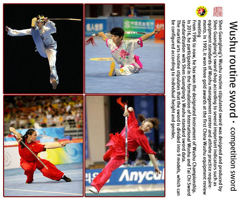 Handgemachte chinesische Schwert Routine Tai Chi Jian Mangan Stahl Longquan Schwert Pine Paint Scheide - COOLKATANA 