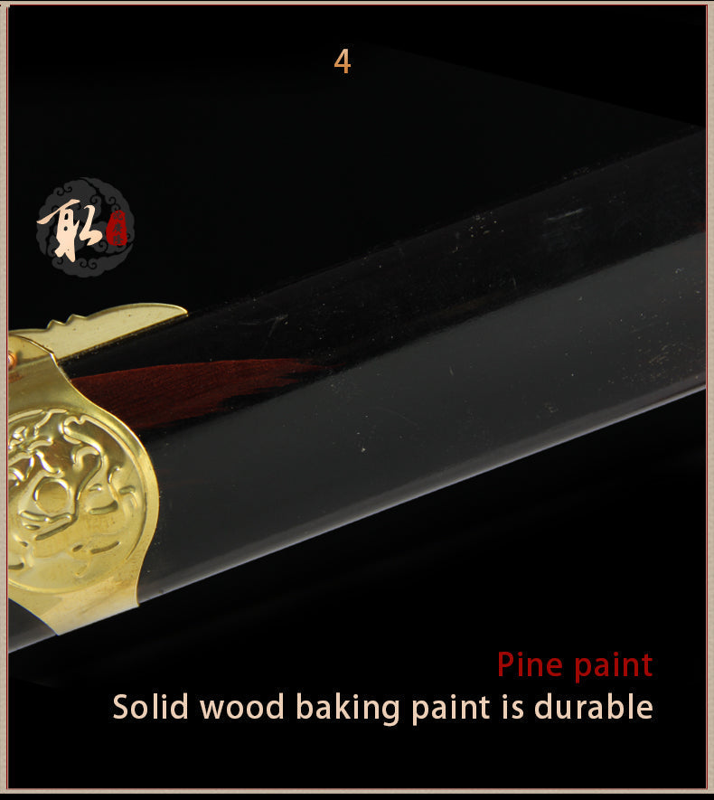 Handgemachte chinesische Schwert Routine Tai Chi Jian Mangan Stahl Longquan Schwert Pine Paint Scheide - COOLKATANA 