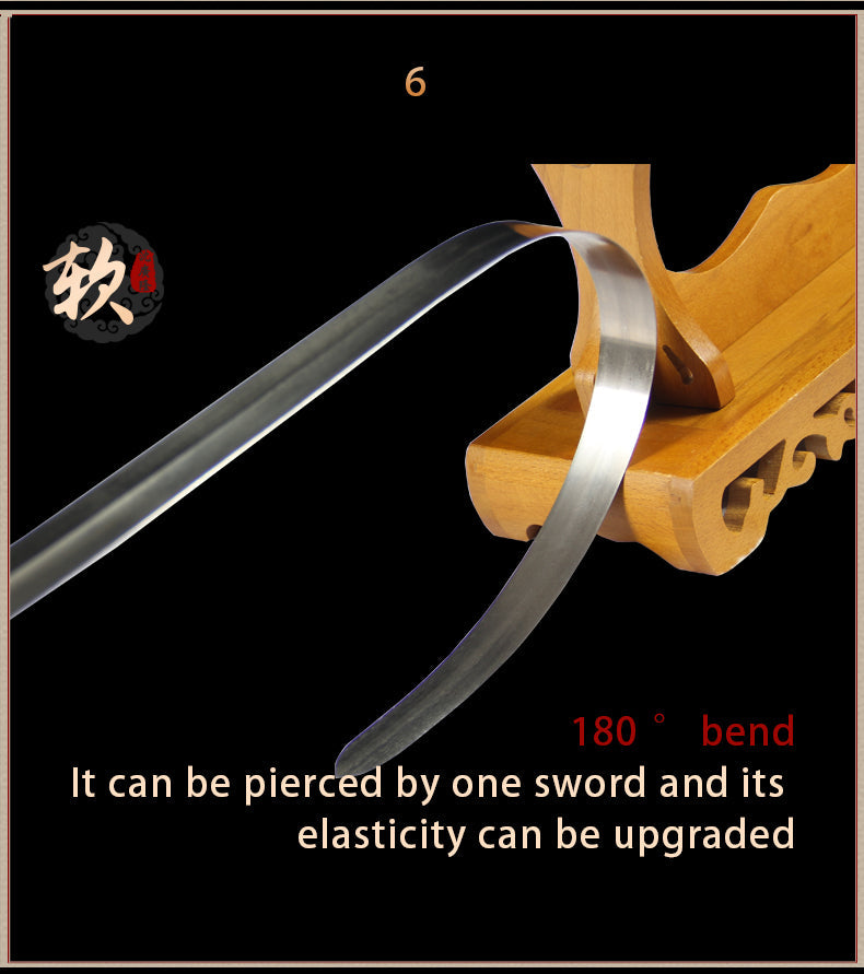 Handgemachte chinesische Schwert Routine Tai Chi Jian Mangan Stahl Longquan Schwert Pine Paint Scheide - COOLKATANA 